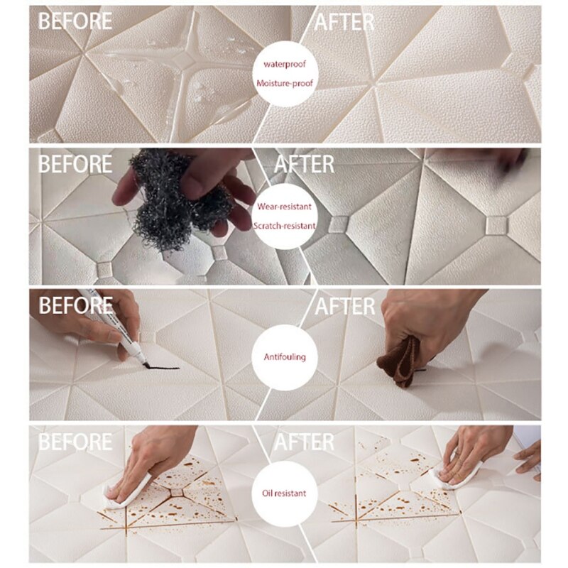 3D Brick Wall Sticker Wallpaper Decor Foam Waterproof Wall Covering Imitation Brick Wallpaper For Kid Living Room DIY Background