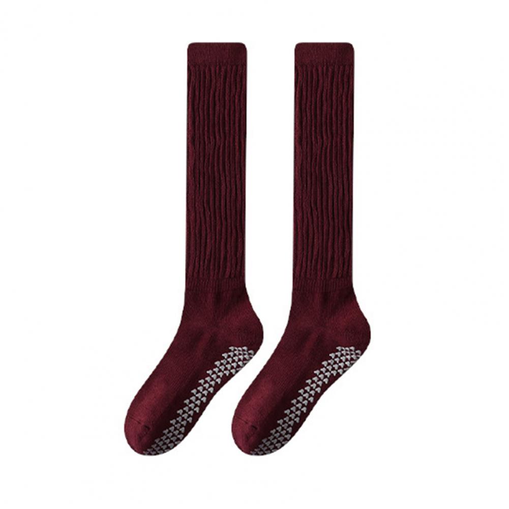 Damen Yoga Socken Rutschfeste Pilates Yoga Kompressionssocken mit Silikonunterseite Winter Beinwärmer: verrotten