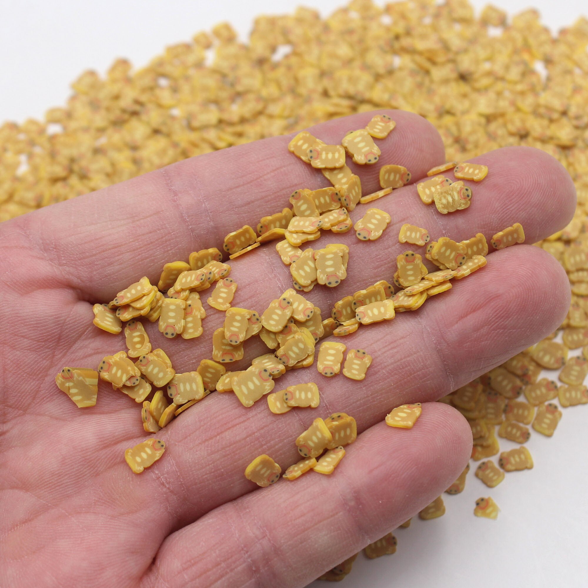 100g/Lot 5mm Gingerbread Man Polymer Clay Slices Christmas Themed Sprinkles for DIY Crafts: Default Title