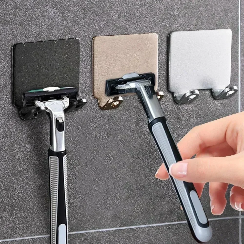 1PC Schlag Kostenloser Rasieren Rasierer Halfter Männer Rasieren Rasierer Lagerung Haken Zauberstab Regal Badezimmer Rasierer Gestell Zauberstab Küche Zubehör