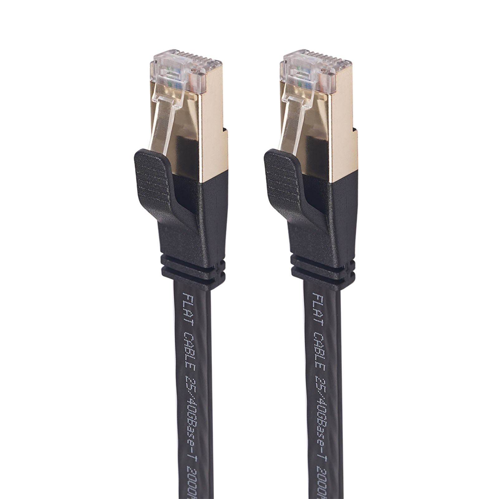 Cat 8 RJ45 Double Shielded Flat Network Cable High Speed Internet Cable 40Gbps standard Transmission distance t568b standard