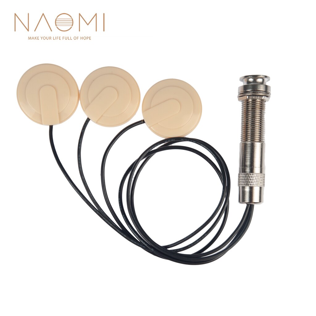 Acoutic Guitar Pickup Preamp LC-5 5 Bands EQ Equalizer Acoustic Guitar Preamp EQ Equalizer Tuner Piezo Ceramic Pick-up: NM-3W CREAM