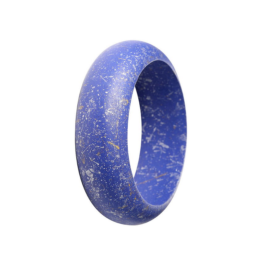 Vintage gesprenkelte, breite armreifen aus naturholz für damen, farbige holzmanschetten, weihnachtsarmbänder, armreifenschmuck: B056 blau