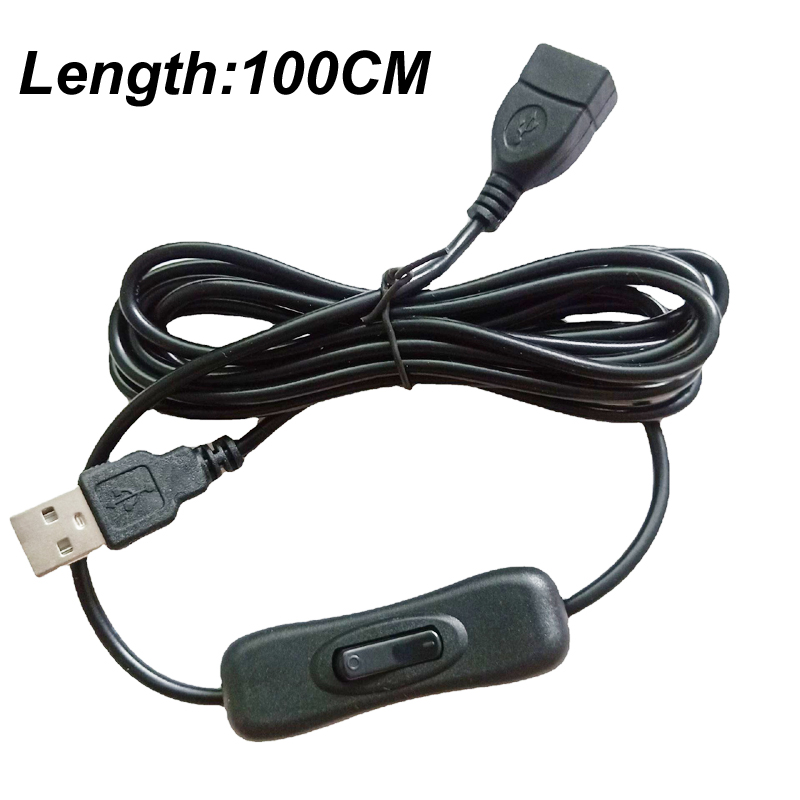 28Cm/1M/2M Usb Verlengkabel/Crod Met Aan/Uit Schakelaar Ondersteuning Datum En Voeding Voor Led Strips, Usb-Apparaten
