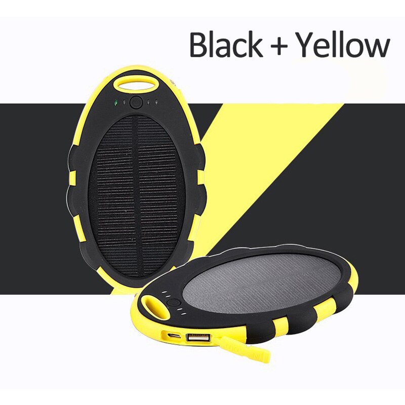 Solar Power Bank Case Dual USB Ports 4000mah Portable Battery Shell Box Case Digital Power Bank Battery Storage Cases DIY KIT: YELLOW