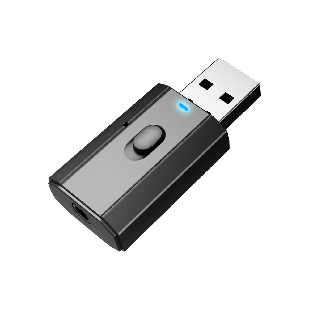 Bil bluetooth-avsender og -mottaker 3 i 1 adapter aux bil bluetooth-mottaker til tv pc hodetelefoner hjemmestereo bil hifi-lyd: misligholde tittel