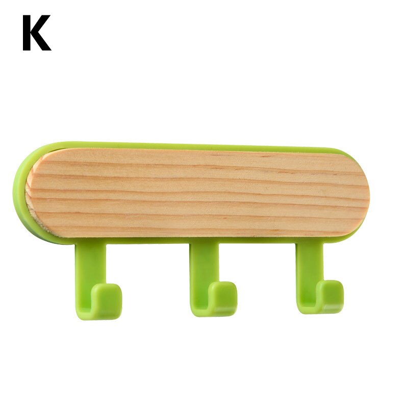 Wood Key Holder Hat Scarf Storage Organizer Strong Key Ring Rack Phone Hooks Clerk Housekeeper Wall Mounted Hangers: 11