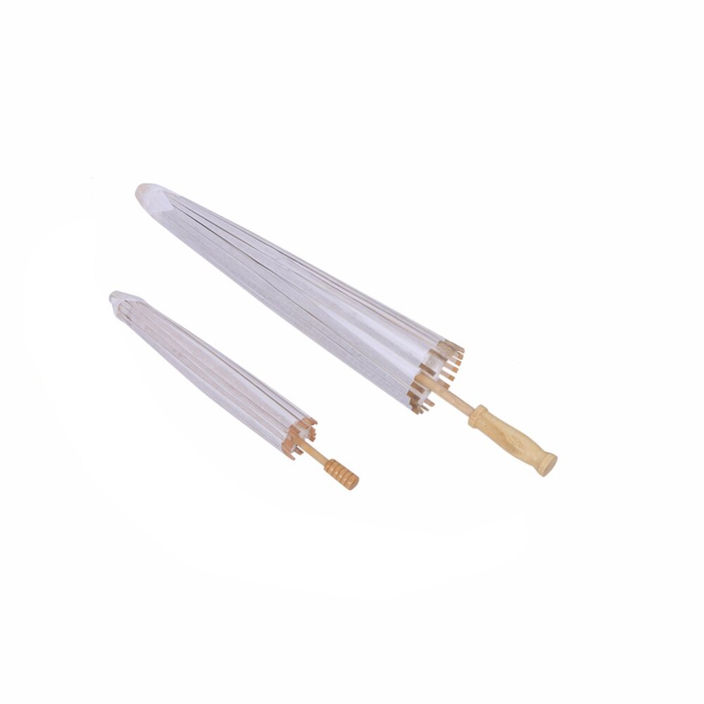 Bamboo White Paper Umbrella Tissue Paper Paraso Chinese Traditional Ancient Craft White Umbrella China Traditional Dance Props
