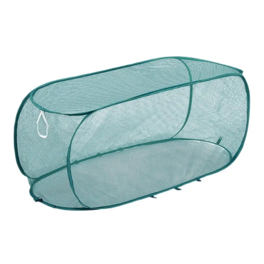 Foldable Plant Protection Netting Raised Beds with Ground Stakes Mesh Plant Cage Bird Control Garden Trellis Netting: L / Brown