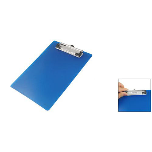Office A5 Paper Holding File Clamp Clip Board Blue