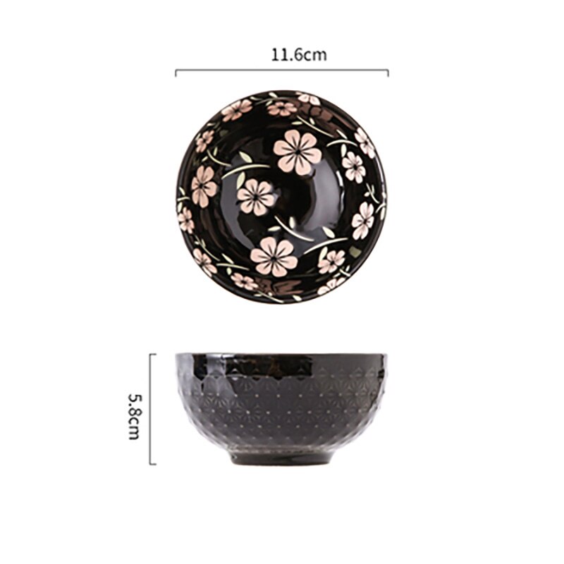 FANCITY Ceramic bowls, rice bowls, simple breakfast bowls, home combined meals: 5