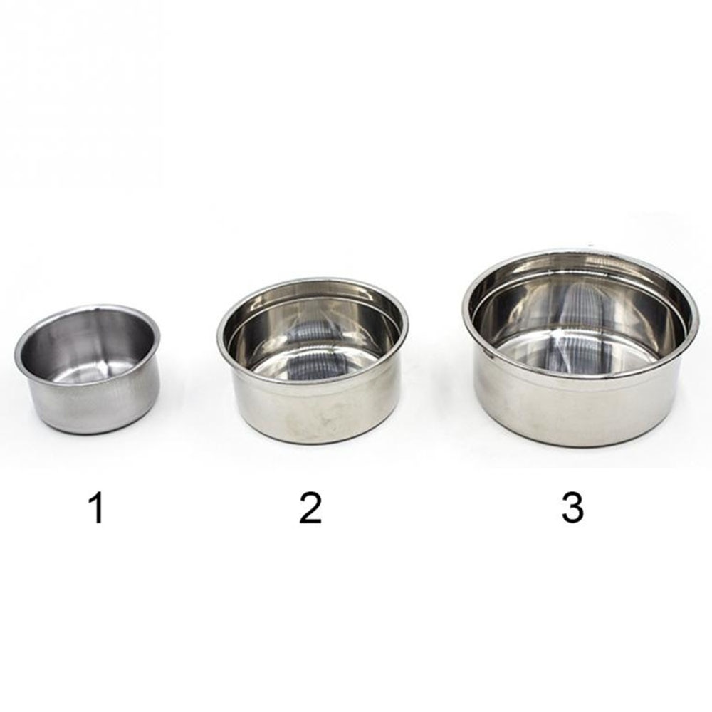 Stainless Steel Bird Feeder Bowl Hanging Cup Pet Bowl Container for Cage Supplies