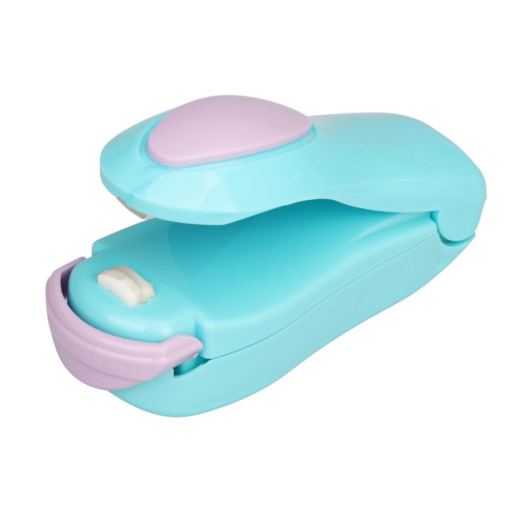 Vip Draagbare Huishoudelijke Mini Warmte Sluitmachine Sealer Impulse Plastic Poly Bag Niet Batterij Thuis Pakket Resealer Sealmachine: Blue