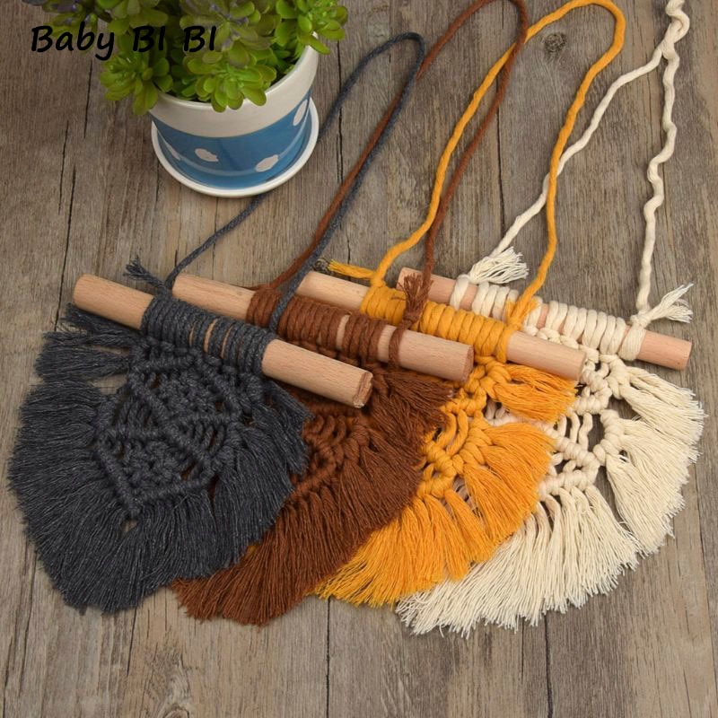 Nordic Baby Room Cotton Tassels Wall Hanging Handmade Macrame Home Decor Retro Handcrafted Girls Room Indian Decor