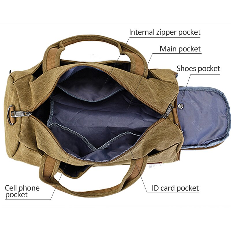 Menn sport treningsstudio bag Fitness trening håndveske reise skulder helg bagasje bag til sko gymtas bolsa sekk de sporttas  xa105d