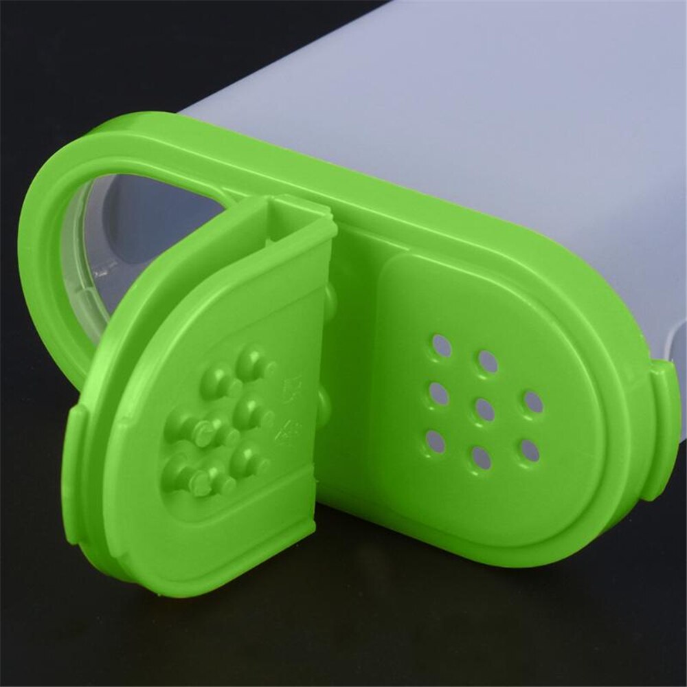 250ml 2 Lids Transparent Seasoning Box Kitchen Spice Jar Condiment Bottle Flavoring Cans Nut Grain Cereals Storage Box Jar