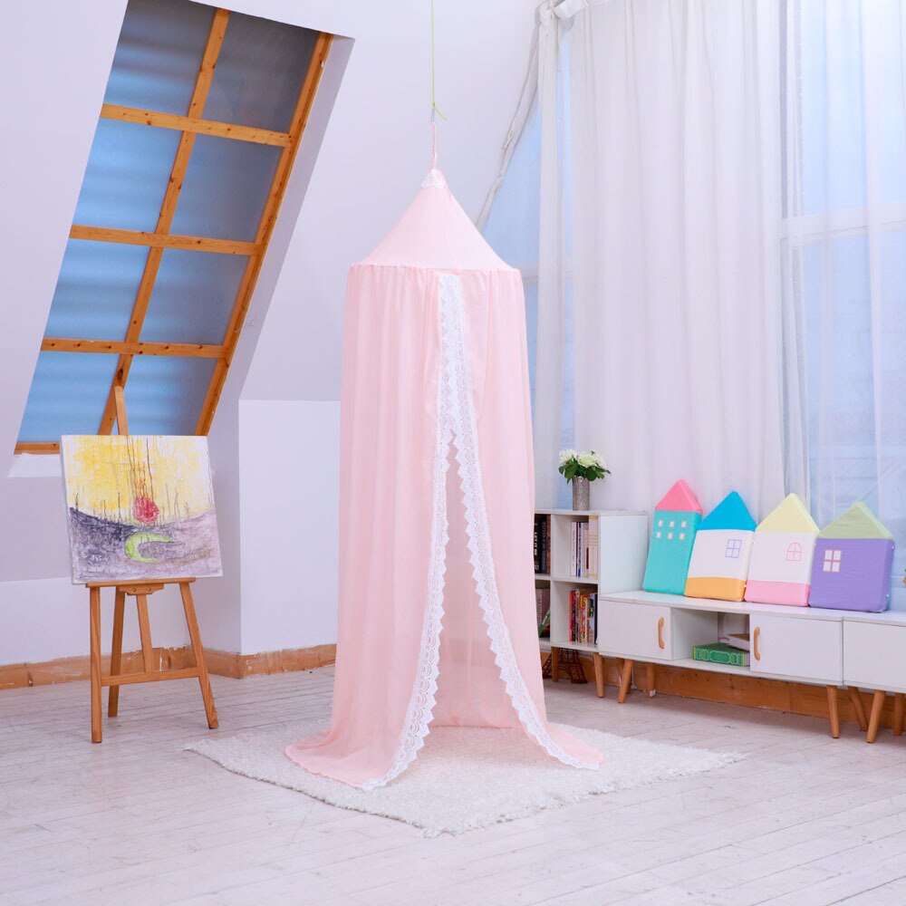 Baby Kant Kant Koepel Klamboe Kids Tent Baby Chiffon Klamboe Thuis Bed Tent Voor Kinderen Meisjes Kamer Decoratie: Pink