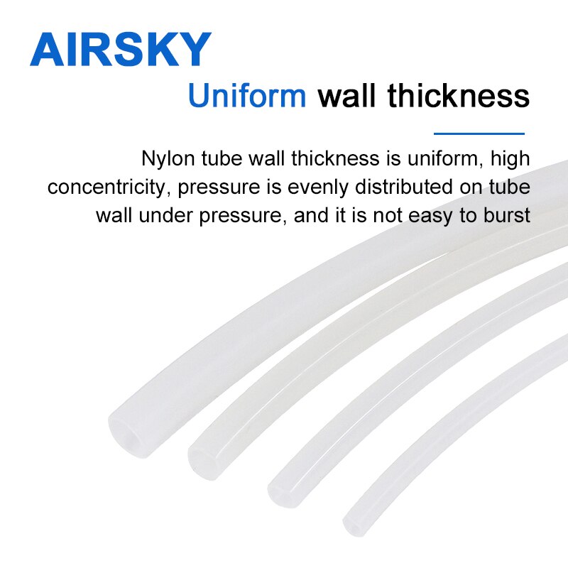 10M rura nylonowa rocznie6 pneumatyczne rury 2.5 4 6 8 10 12mm wysokiego ciśnienia poliamid rura olejowa wyraźna czerń wąż robić sprężonego powietrza robić sprężarki powietrza