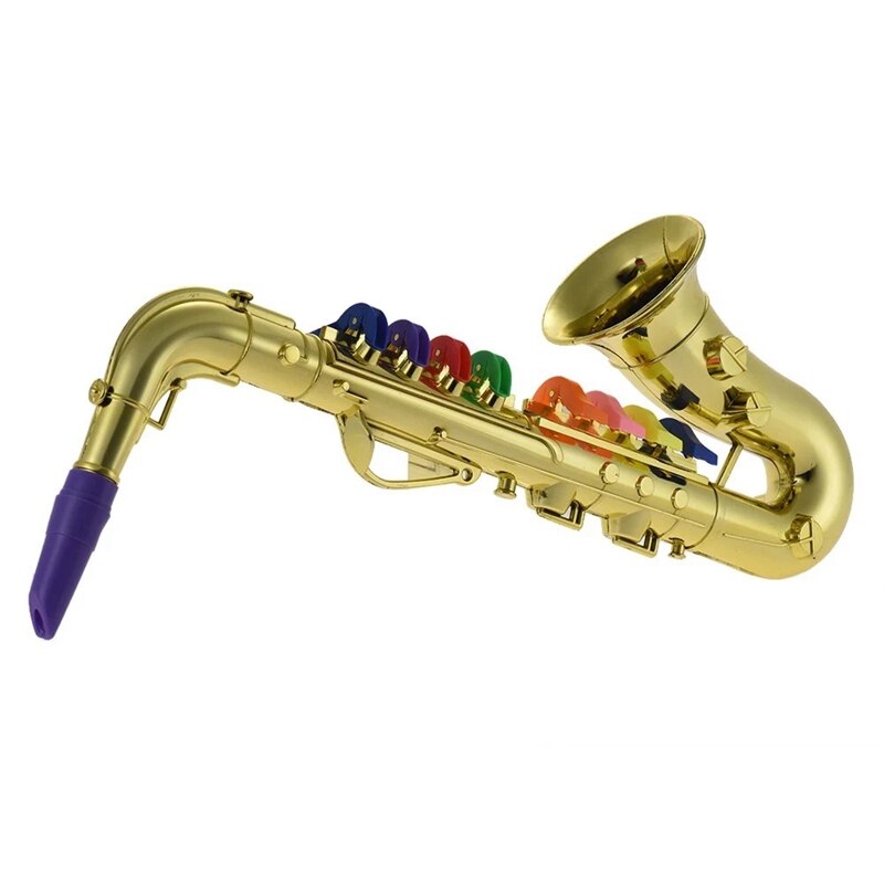 Saxofoon Muziekinstrument Props Muziek Tool Kinderen Simulatie voor Kids Kind Goud