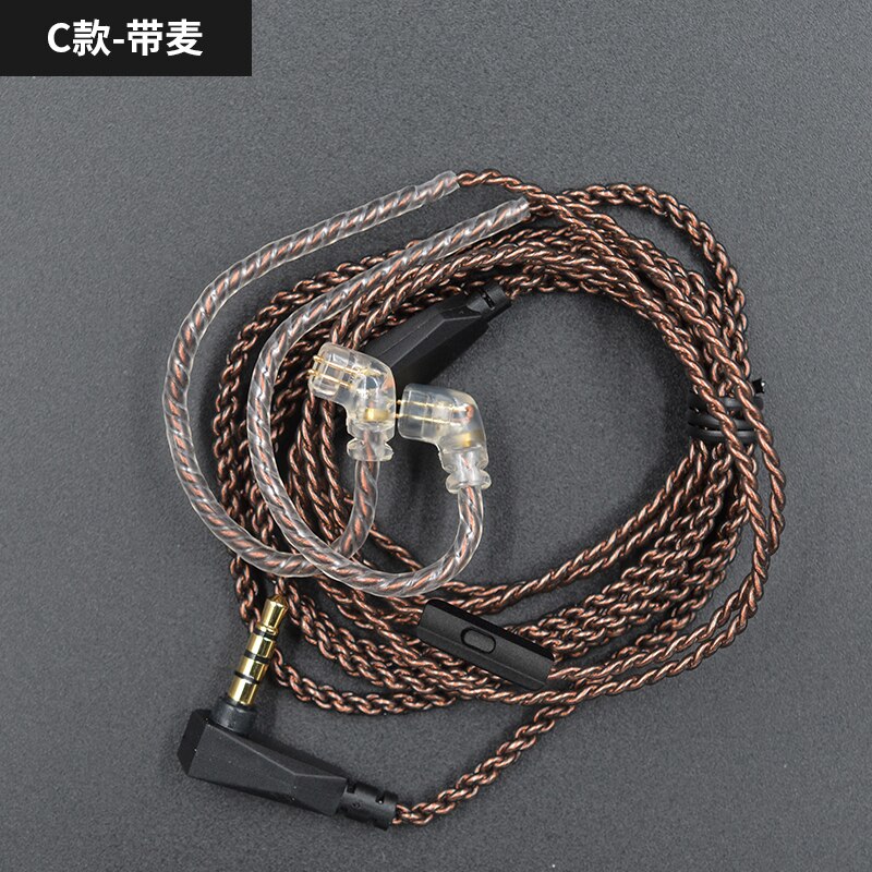Kz Zsn Edx Verzilverd Hoge Zuiverheid Zuurstofvrij Koper Kabel Voor Kz Zsn Pro ZS10 Pro Zsx zst BA10 C12: coffee with mic