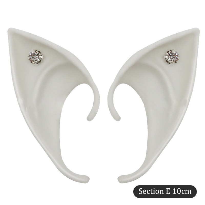 Mysterieuze Elf Oren Strass Decoratie Engel Feeën Cosplay Party Kostuum Accessoires DIY Zacht en Onschadelijk Volwassen Kinderen Speelgoed: Licht Groen