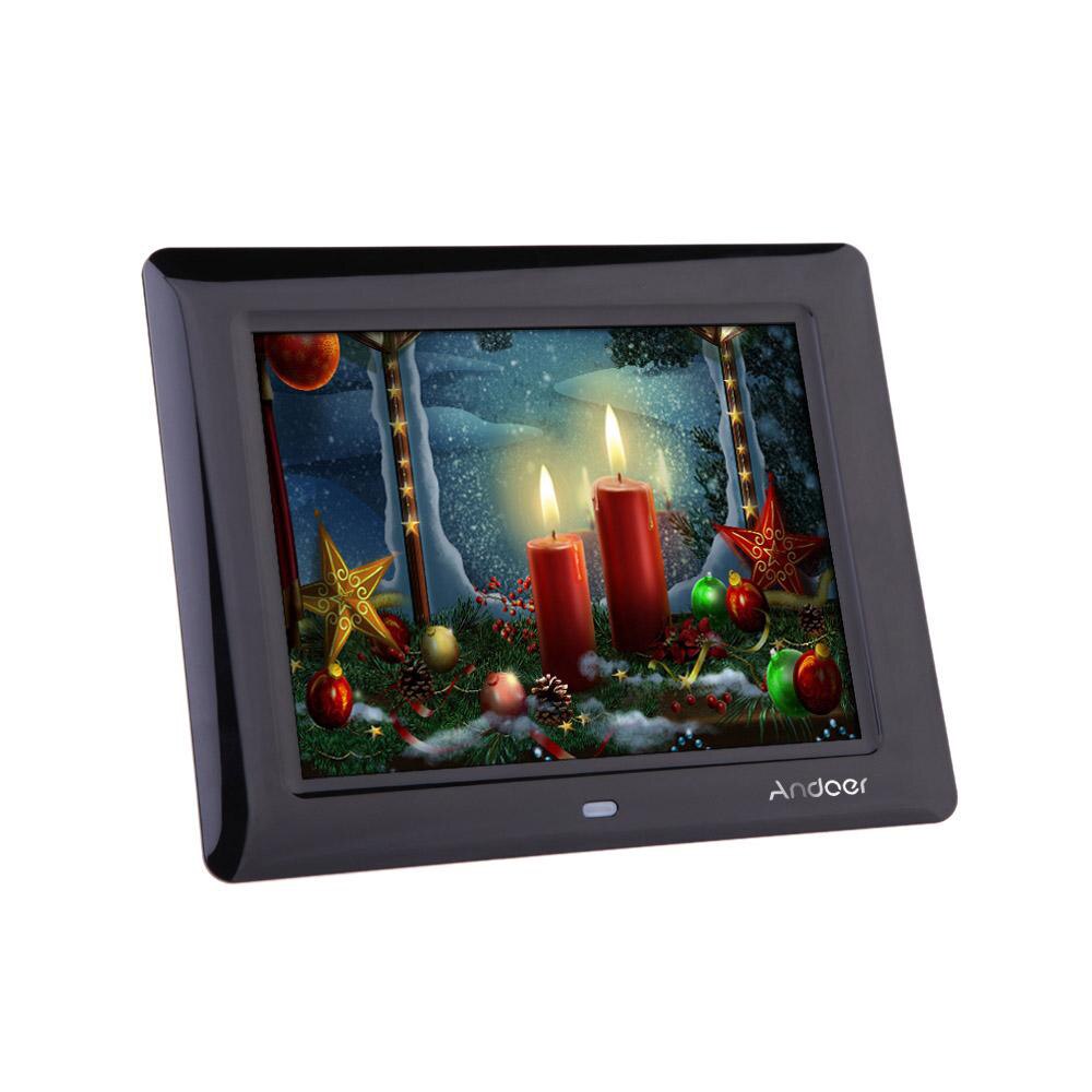 Andoer 8 ''HD TFT-LCD Digitale Foto Rahmen Elektronische Bilderrahmen Fotoalbum Uhr MP3 MP4 Film-Player mit Fernbedienung desktop