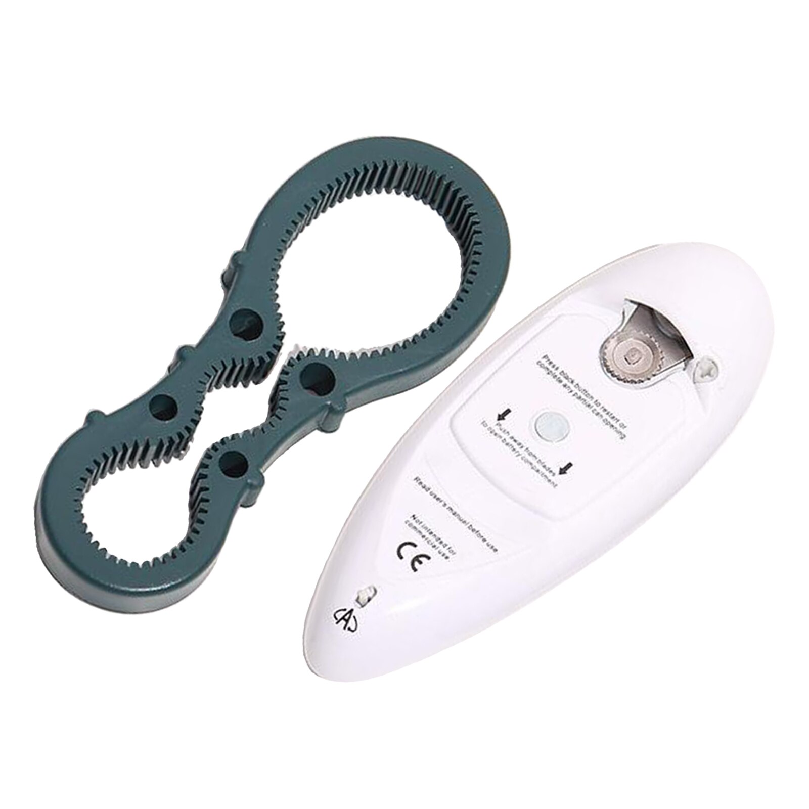 Battery Operated Electric Tin Can Opener Automatic One Touch Can Openning Tool, Including Manual Opener