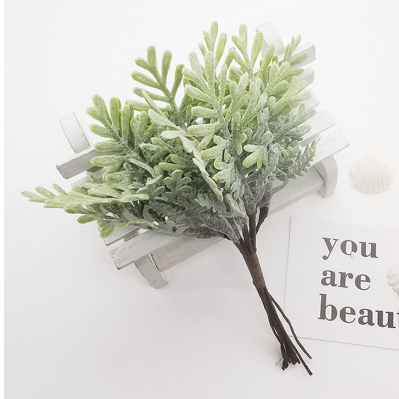 Flores artificiales de plantas de plástico para manualidades, flores decorativas para boda, corona, broche de costura, decoración del hogar, guirnalda de Navidad: 9