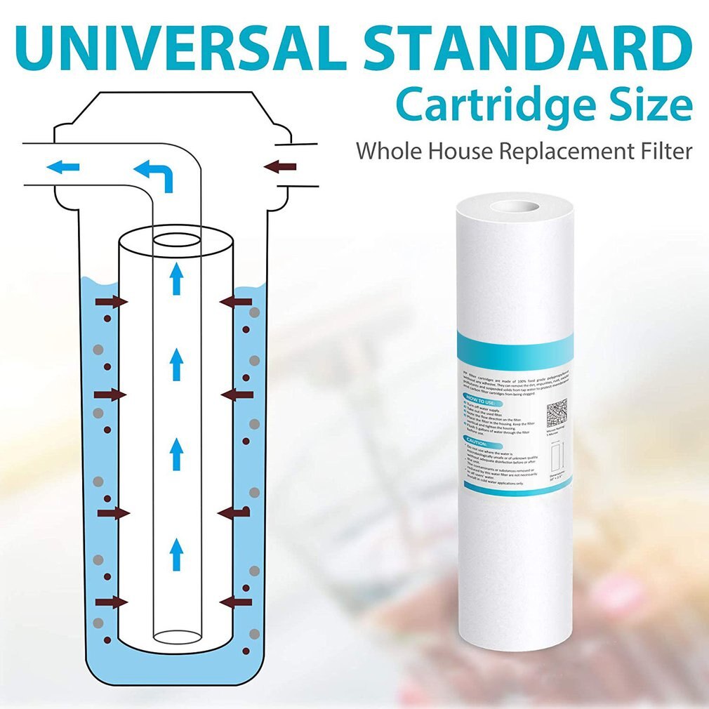 10 Inch 5 Micron PP Cotton Sediment Water Filter Cartridge System Reverse Osmosis Replacement The Water Filter
