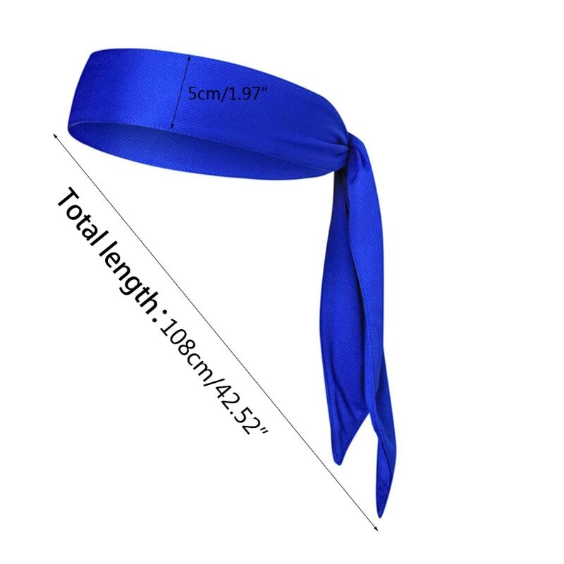 Head Tie Sports Headband Sweat Absorption Hair Hoop Stretchable Moisture Wicking Running Tennis Working Out Supply