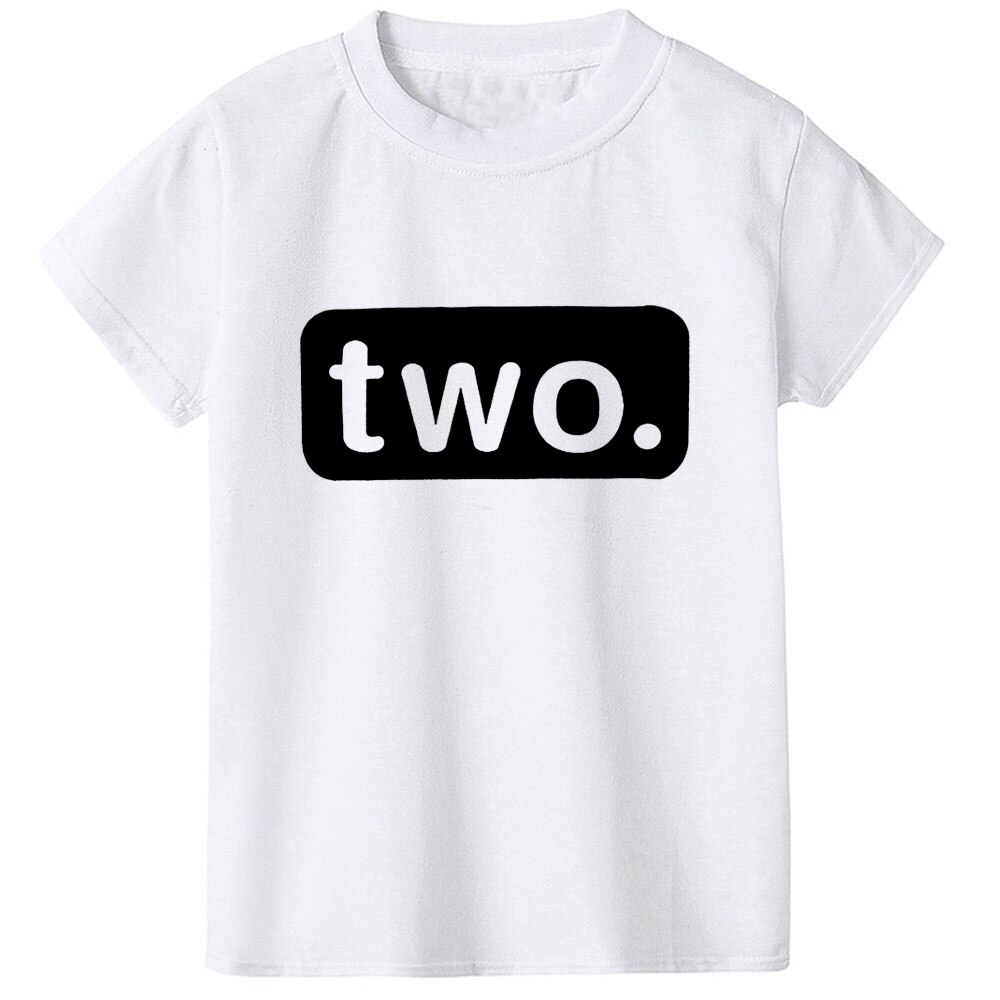 2nd verjaardagsshirt babyjongen 2 jaar oude peuter kinderoutfit tweede twee t-shirt feest casual kleding broers t-shirts dragen: Wit / 1-2y