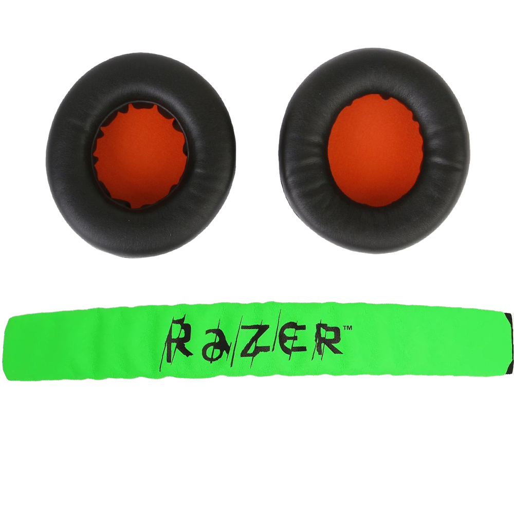 Ersatz-Ohrpolster, Kissen-Ohrpolster mit Kopfband für Razer Kraken Profi V1 und Electra Spielen-Kopfhörer-Ohrenschützer: Licht Grau