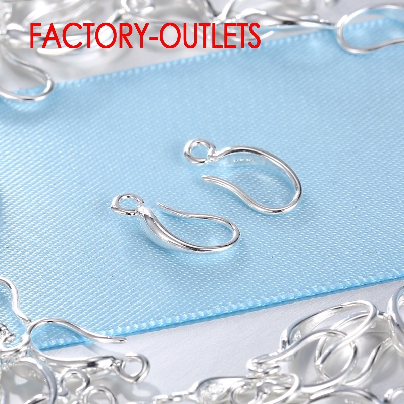 100Stck Komponenten 925 Sterling Silber Ohrringe Für Frauen Haken Ohr Draht passend zu Für Ohrringe Schmuck Zubehör