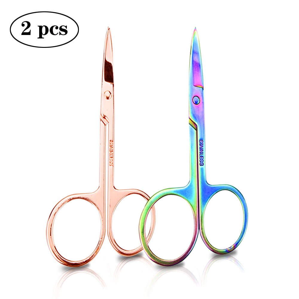 Stainless Steel Manicure Scissors Nail Cuticle Nipper Cutter Eyebrow Dead Skin Remover Ingrown Toenail Curved Head Makeup Tools: set 1