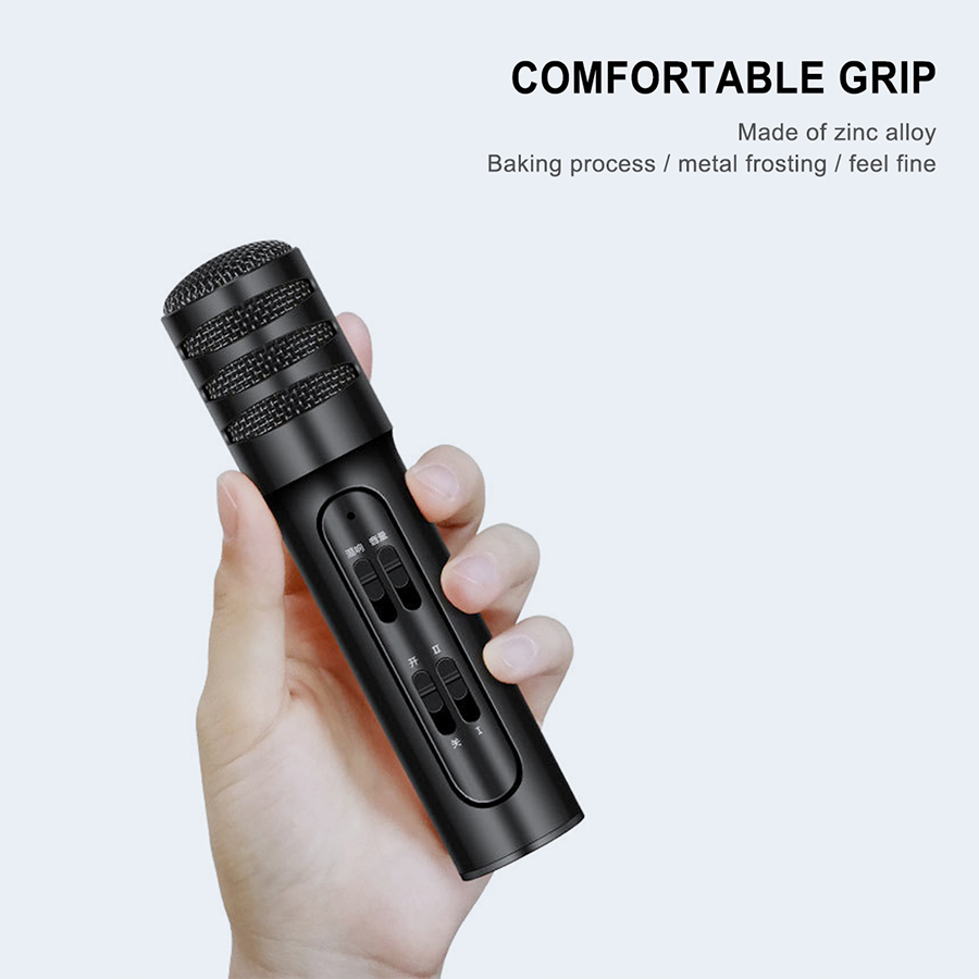 MAMEN Phone Microphone Condenser Microphone Karaoke Mic for Live Singing Recording Cardioid Pickup Microfone