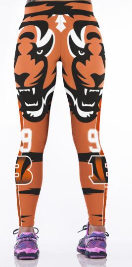 3 Patronen Bengaalse Tijger Afdrukken Oranje Vrouwen Running Broek Wit Zwart Hoge Elastische Vrouwen Leggings: Oranje / S