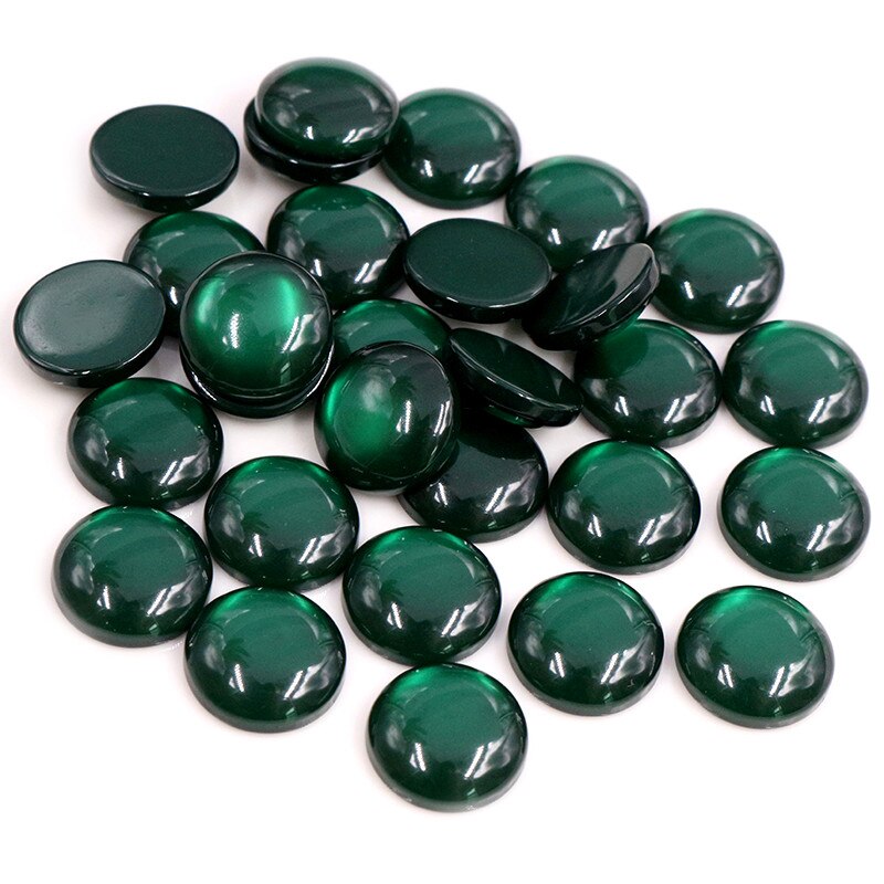 Nueva 40 Uds 12mm camafeo de resina con parte posterior plana de colores mezclados: G7-32