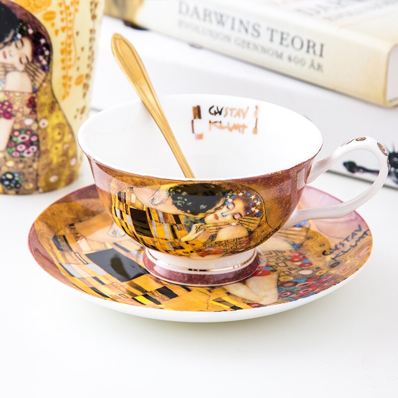 British afternoon tea set set household high-grade bone china cup Nordic dessert plate mark cup mother pot free: Light Grey