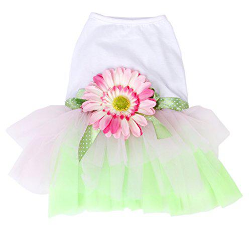 HiMISS Sunflower dog skirt pet skirt cute sunflower skirt