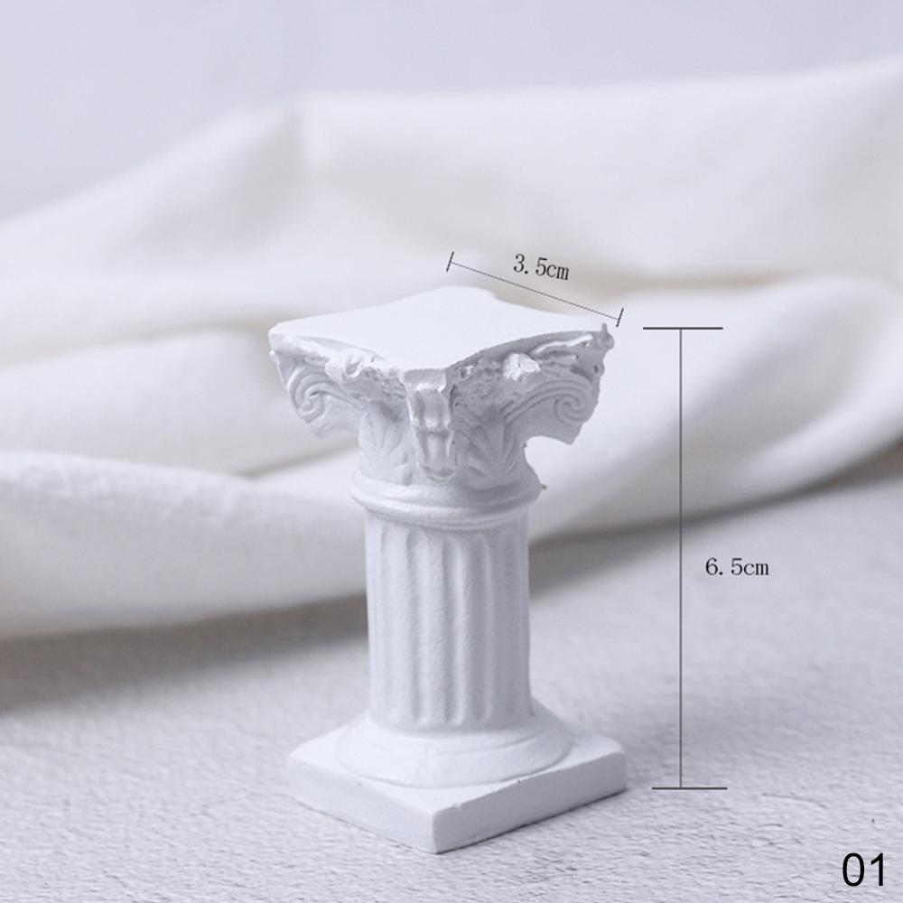 Mini Simulatie Romeinse Kolommen Kunstmatige Kaars Voor Ins Fotografie Schieten Props Foto Studio Achtergrond Versiering: White Roman Column