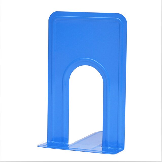 1 Pair Book Ends, Metal Bookends, Book Ends For Shelves Economy Universal Nonskid Heavy Duty Bookends Office: Blue
