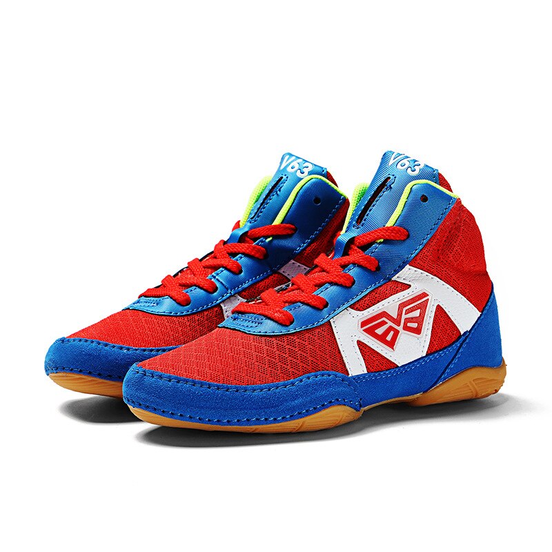 Wrestling Shoes for Kids Training Shoes Non Slip Sneakers Boxing Shoes Children Lightweight Boxing Training Boot D0879: Red / 4