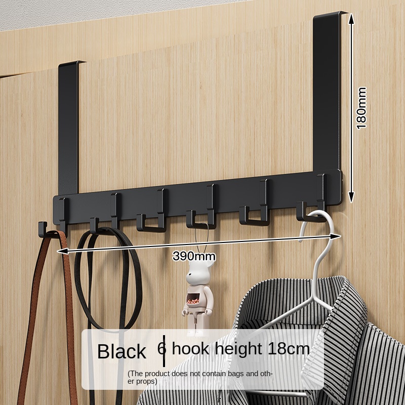 Sin perforación del gancho detrás de la puerta, almacenamiento de perchas, estante de almacenamiento de ropa, colgador de pared, tipo de puerta trasera: Default Title