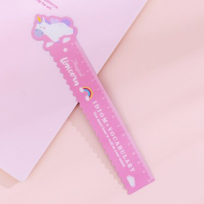 Bonitos efectos de escritorio creativos de Kawaii para estudiantes, regla de Línea ondulada con dibujos animados, 15cm, se puede doblar, suave,: Gris claro