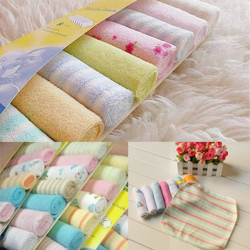 8 stks/pak Zachte Baby Badhanddoek Katoen Pasgeboren Washandje Feeding Veeg Kid Gezicht Doek Kinderen Zakdoek