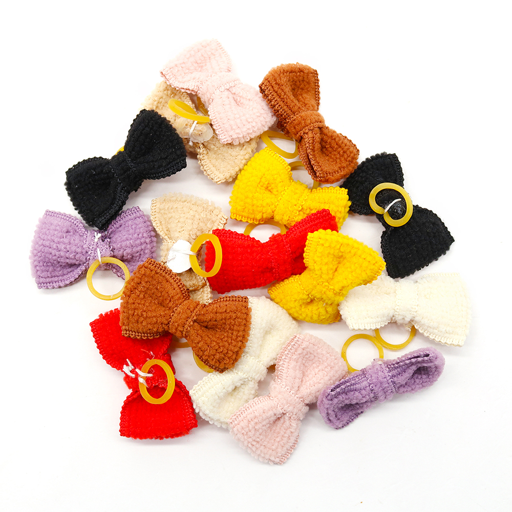 10/20/30pcs Hond Haar Strik Grooming Handgemaakte Puppy Haarelastiekjes Elastiekjes Hond Haar boog voor Kleine Hond Kat Haarbenodigdheden