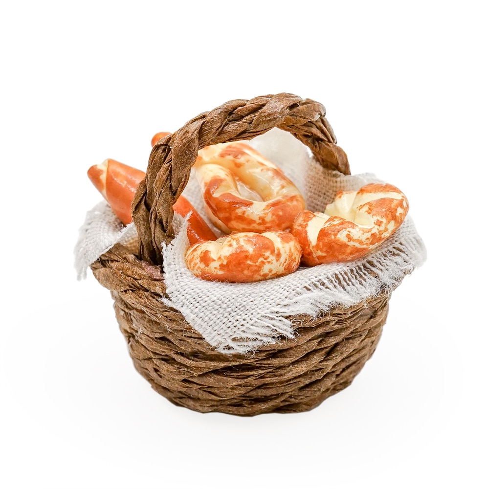 1:12 Miniatuur Brood In Mand Set Simulatie Voedsel Keuken Bakkerij Poppenhuis Speelgoed Decor