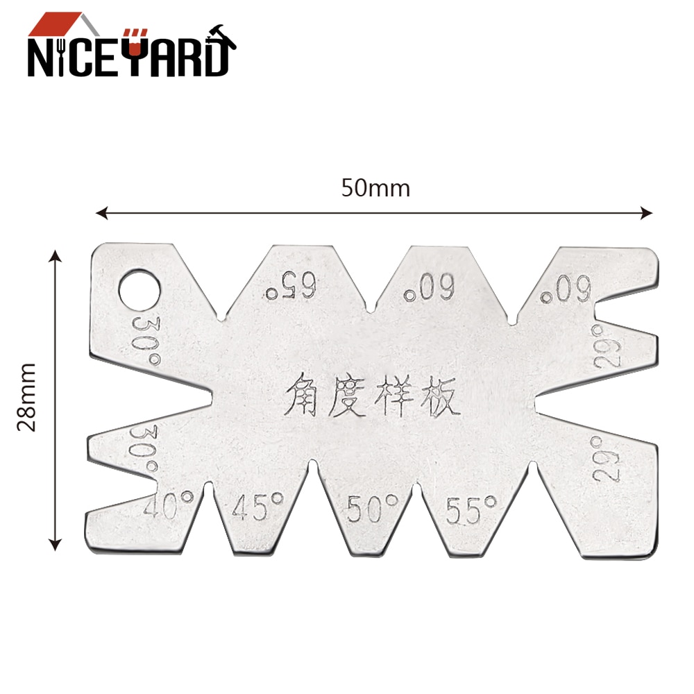 NICEYARD Stainless Steel Machining Threads Screw Cutting Gauge Angles Measure Tool