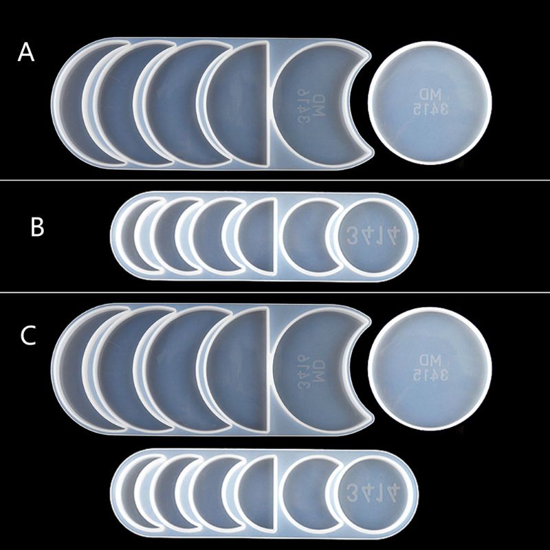 stellato lunare eclisse epossidico resina muffa astronomia mezzaluna Luna fasi silicone UV resina Casring muffa Luna pianta diy mestiere utensili