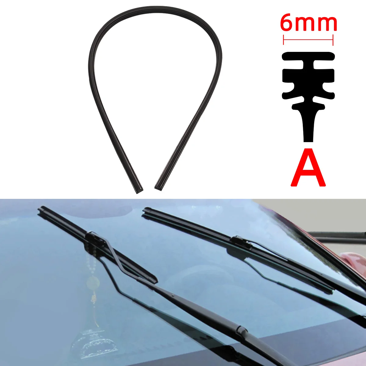 Escobillas de limpiaparabrisas para todas las estaciones, tiras de goma Natural, piezas de repuesto para limpiaparabrisas, todo tipo de ajuste, 14 "- 32": 28 pulgadas